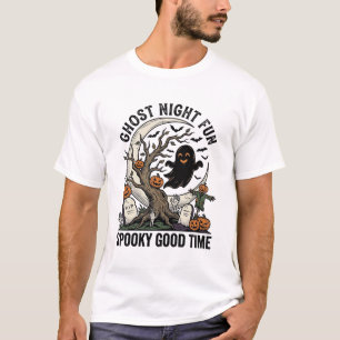 Halloween Ghost Shirt Vintage Graveyard Fun Design