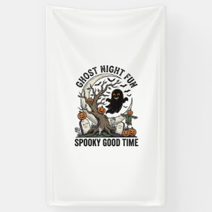 Halloween Ghost Shirt Vintage Graveyard Fun Design Banner