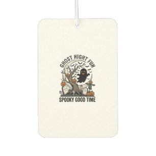 Halloween Ghost Shirt Vintage Graveyard Fun Design Car Air Freshener