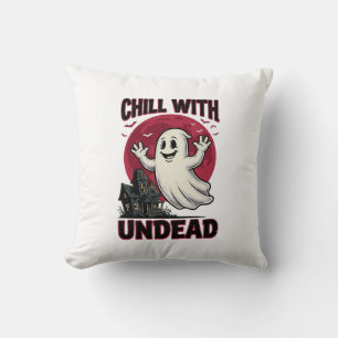 Halloween Ghost Shirt Vintage Haunted Zombie Desig Cushion