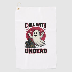 Halloween Ghost Shirt Vintage Haunted Zombie Desig Golf Towel