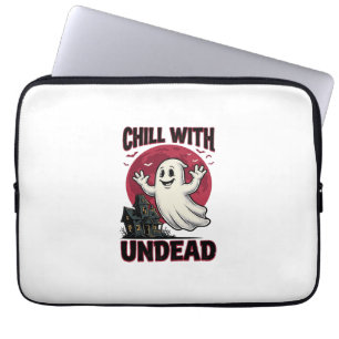Halloween Ghost Shirt Vintage Haunted Zombie Desig Laptop Sleeve