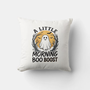 Halloween Ghost Shirt with Vintage Moon Art_1 Cushion