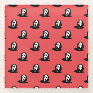 Halloween Ghost Silhouette Spooky Pattern. Glass Coaster