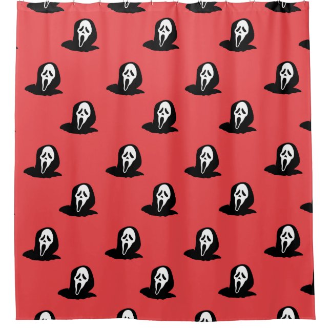 Halloween Ghost Silhouette Spooky Pattern. Shower Curtain (Front)