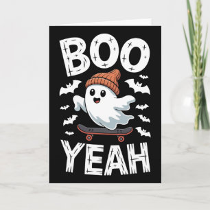 Halloween Ghost Skateboard Boo Yeah Costume Boys K Card