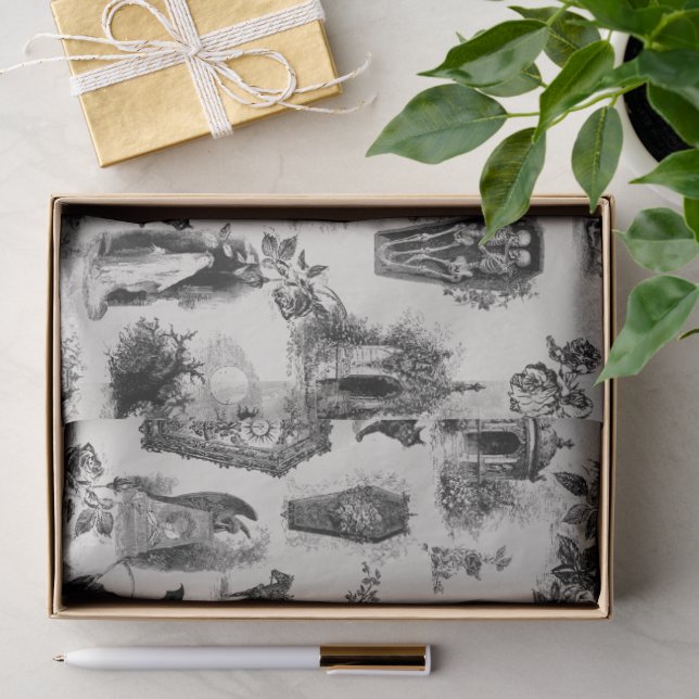 Halloween Ghost Skeleton Ghoul Toile  Tissue Paper (Gift)