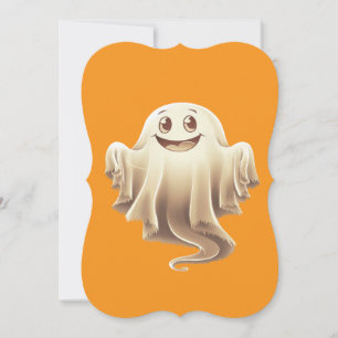 Halloween Ghost Smiling Invitation