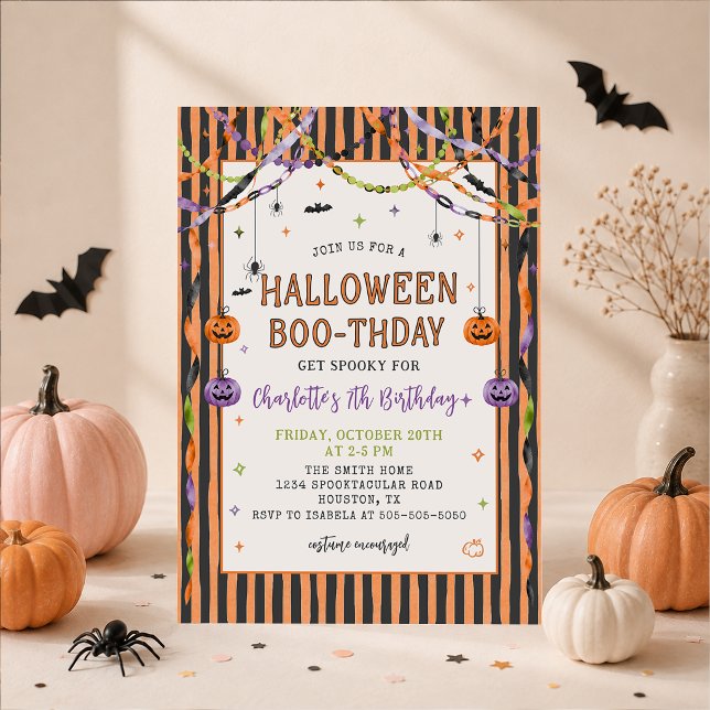 Halloween Ghost Spooktacular Birthday Invitation (Creator Uploaded)