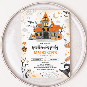 Halloween Ghost Spooktacular Birthday Party Invitation