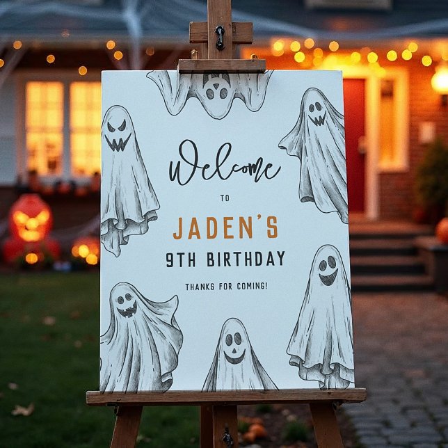 Halloween Ghost Spooktacular Birthday Welcome Sign (Creator Uploaded)