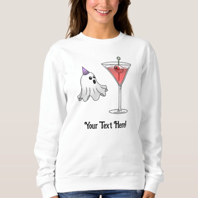 Halloween Ghost & Spooky Cocktail Sweatshirt (Front)