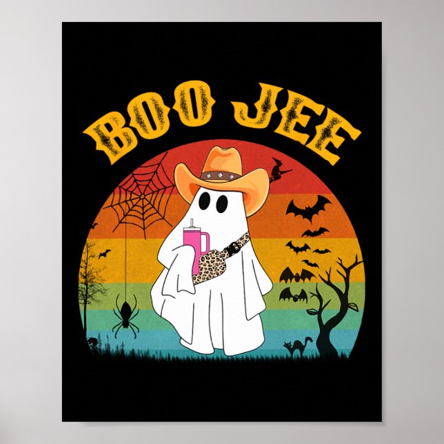Halloween Ghost Spooky Costume Boo Jee Ghost With  Poster (Front)