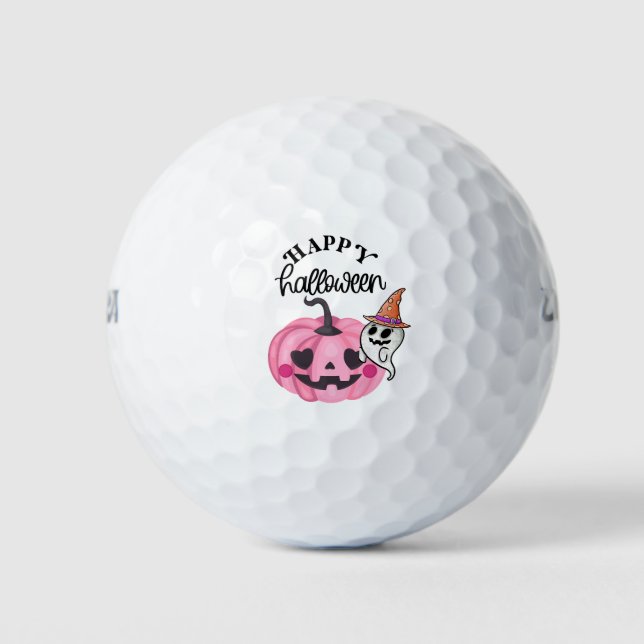 Halloween Ghost Spooky Scary Golf Balls (Front)