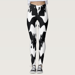 Halloween Ghost Spooky Seamless Pattern Leggings