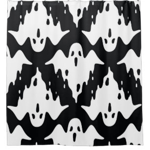 Halloween Ghost Spooky Seamless Pattern Shower Curtain