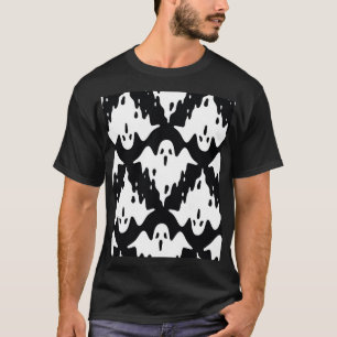 Halloween Ghost Spooky Seamless Pattern T-Shirt