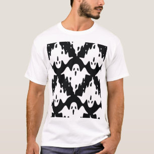 Halloween Ghost Spooky Seamless Pattern T-Shirt