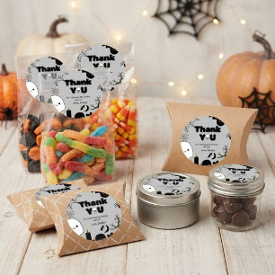 Halloween Ghost SpookyThank you Birthday party Classic Round Sticker