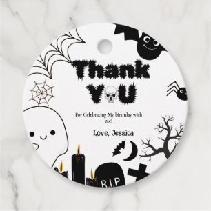 Halloween Ghost SpookyThank you Birthday party Favour Tags