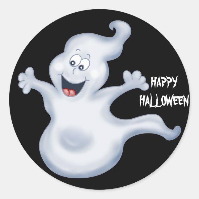 Halloween Ghost Sticker (Front)