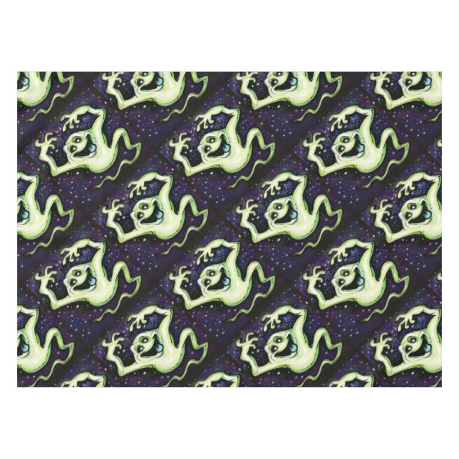 Halloween Ghost Tablecloth (Front (Horizontal))