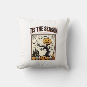 Halloween Ghost Tis The Season Haunted House_1 Cushion
