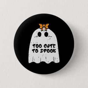 Halloween Ghost Too Cute To Spook Costume Girls Ki 6 Cm Round Badge