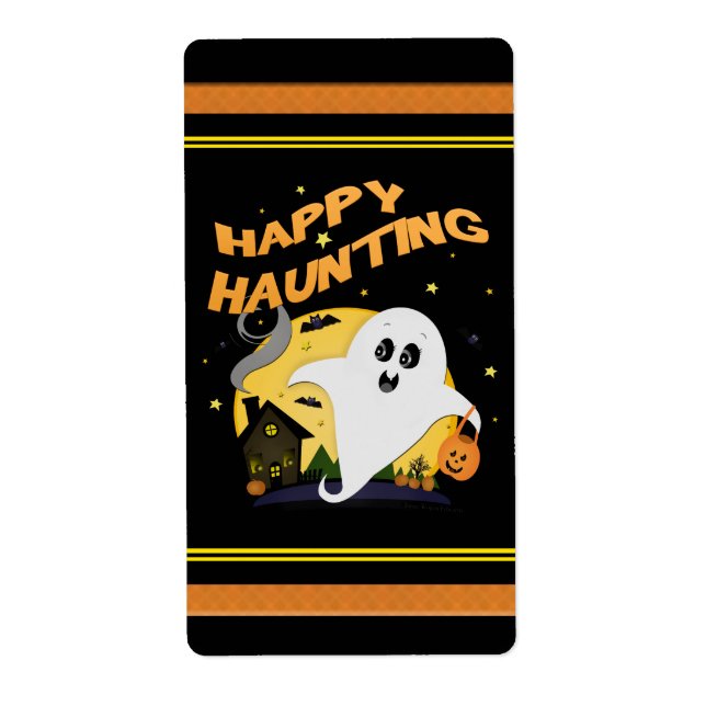 Halloween Ghost Treat Bag Labels (Front)