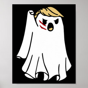 Halloween Ghost Trump Fist Pumped Fight Take Ameri Poster