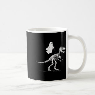 Halloween Ghost Walking Dinosaur Skeleton T Rex Fu Coffee Mug