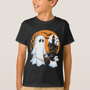 Halloween Ghost Walking Dog Premium T-Shirt