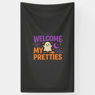 Halloween Ghost Welcome My Pretties SVG Design Banner