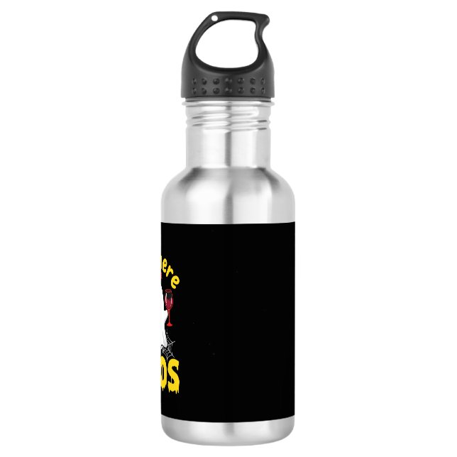 Halloween Ghost Wine Boos Design 532 Ml Water Bottle (Front)