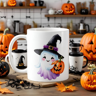 Halloween Ghost Witch Pumpkin Spooky Season Gift Coffee Mug