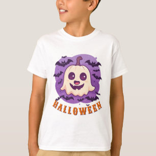 🎃 Halloween Ghost With Pumpkins Trick Or Treat T-Shirt