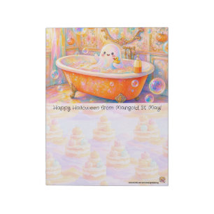 Halloween Ghostly Bathtub Notepad