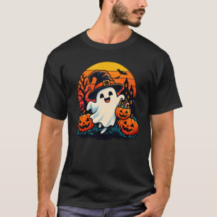 Halloween – Ghostly Jackolantern Sunset T-Shirt