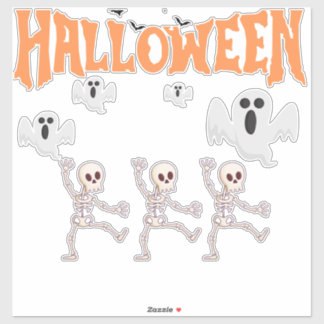 Halloween Ghosts and Dancing Skeletons