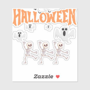Halloween Ghosts and Dancing Skeletons 