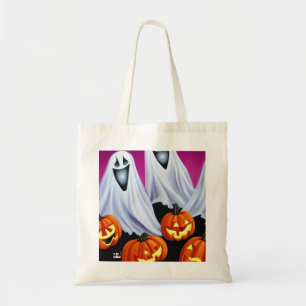 Halloween Ghosts and Pumpkins Tote Bag