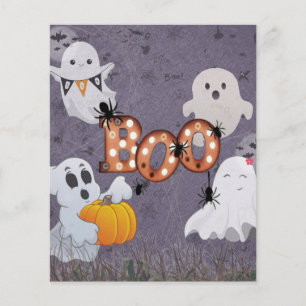 Halloween Ghosts Boo Scrapbook Paper