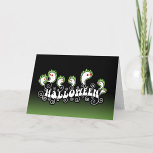 Halloween Ghosts Card