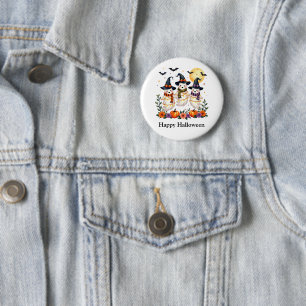 Halloween Ghosts Cute Fall Autumn Personalized  6 Cm Round Badge