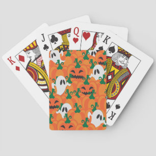 Halloween Ghosts Haunted Pumpkin Patch Playing Cards