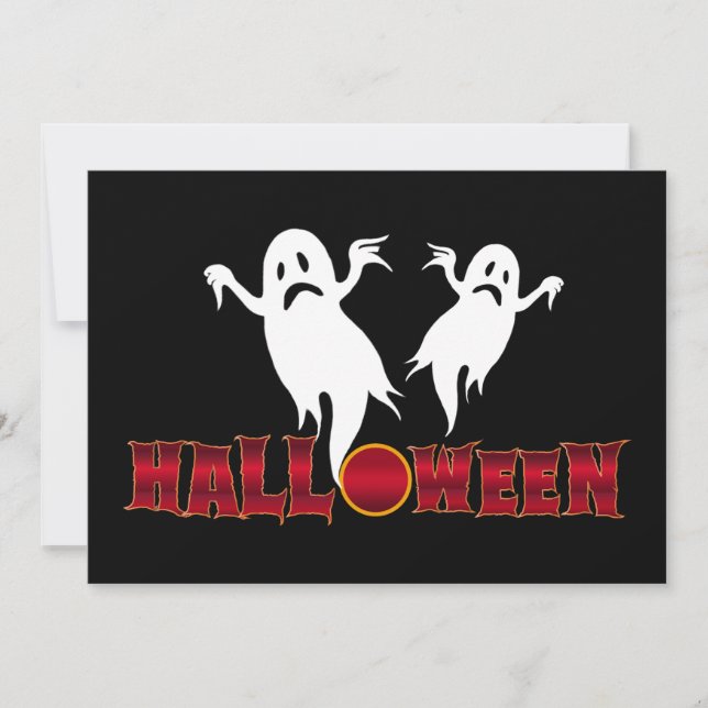Halloween Ghosts Invitation (Front)