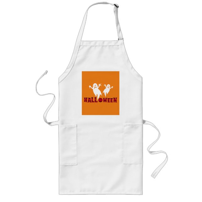Halloween Ghosts Long Apron (Front)