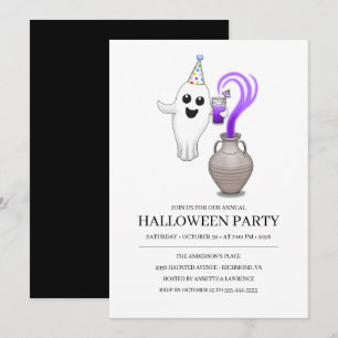 Halloween Ghost's Magical Party Invitation