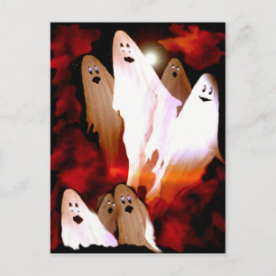 Halloween Ghosts Postcard