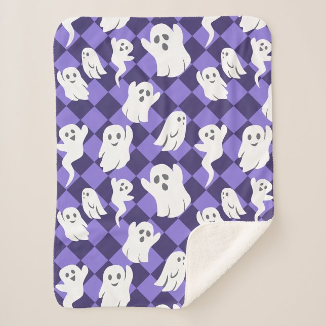 Halloween Ghosts Sherpa Blanket (Front)